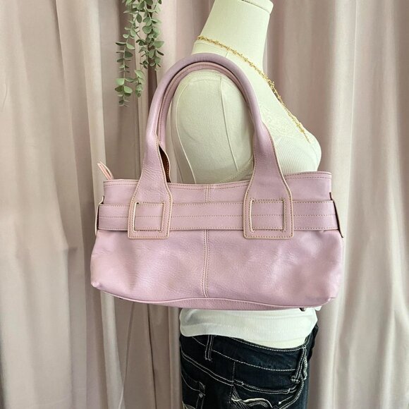 Vintage Deadstock Non Dude Pink Leather Coquette Bow Shoulder Purse Bag - Picture 3 of 6